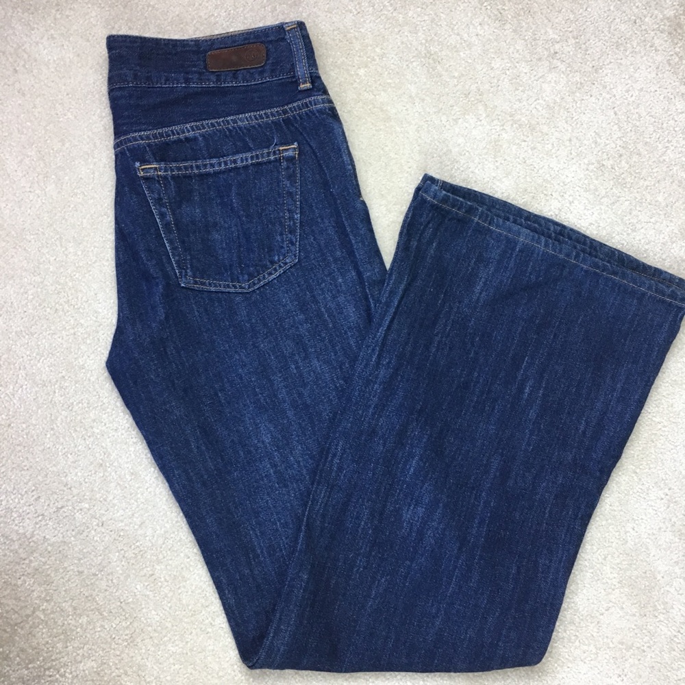 AG Jeans ‘Mona’ Wide Leg Rigid Denim Trousers